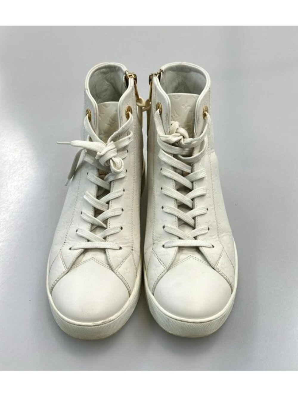 Louis Vuitton High Cut Sneakers Side Zip Monogram 37 - Picture 10 of 10